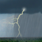 Light thunderstorm, Mostly cloudy